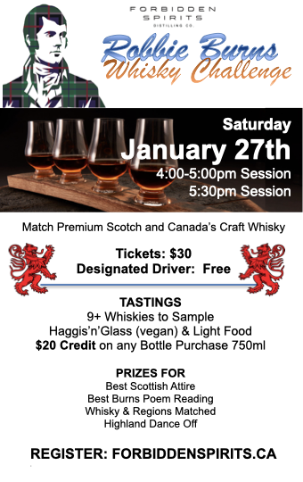 2nd Annual Robbie Burns Whisky Challenge
